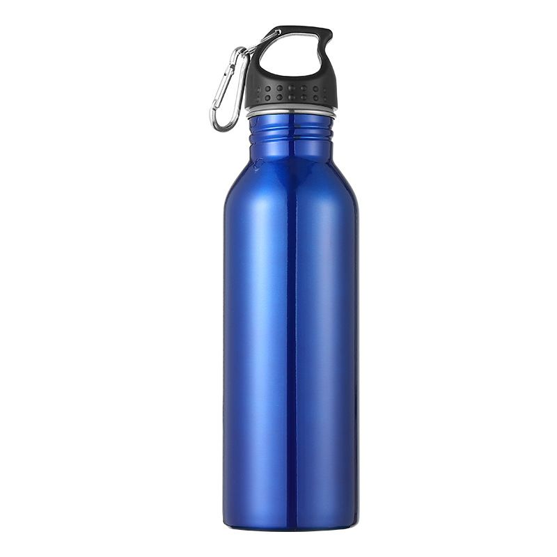 Wholesale single wall stainless steel sport water bottle with hanging buckle 500ml ~ 1000ml Steel