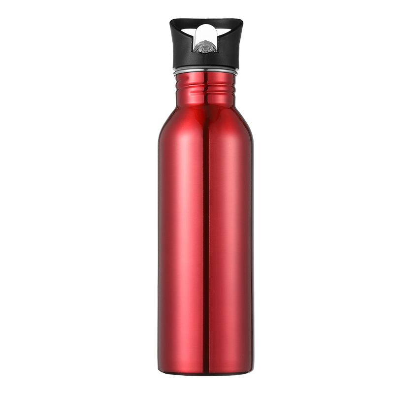 Wholesale single wall stainless steel sport water bottle with hanging buckle 500ml ~ 1000ml Steel