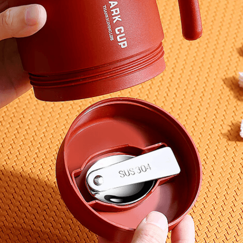Stainless Steel (18/8Pro) newest office coffee mug with straw and foldable spoon Wide 500ml ~ 1000ml Carnation Stainless Steel (18/8Pro) newest office coffee mug with straw and foldable spoon Wide 500ml ~ 1000ml Carnation
