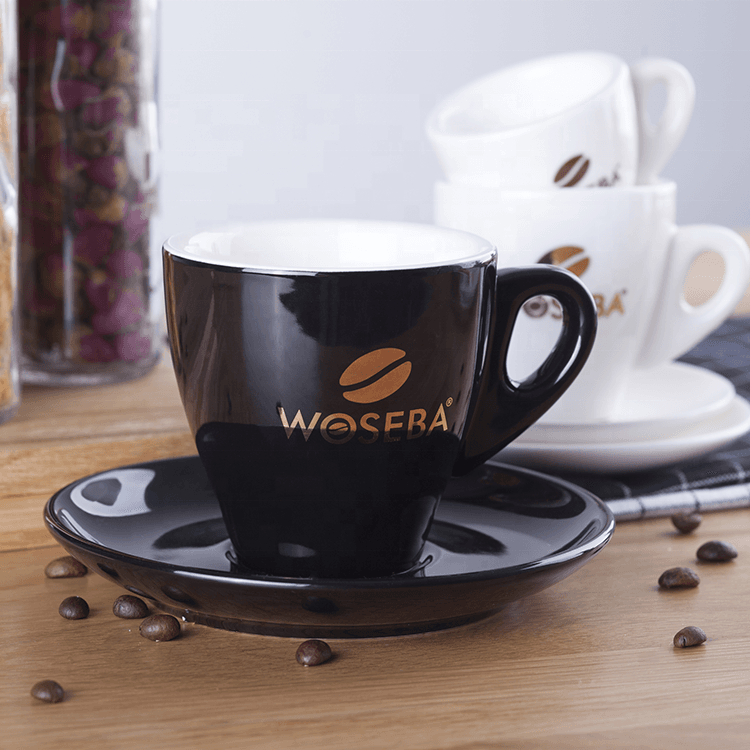 Custom Wholesale Easy Clean hochwertige Keramik mit Grifftaucer -Set für Kaffee/Milch/Tee bis zu 250 ml Weiß 2.png