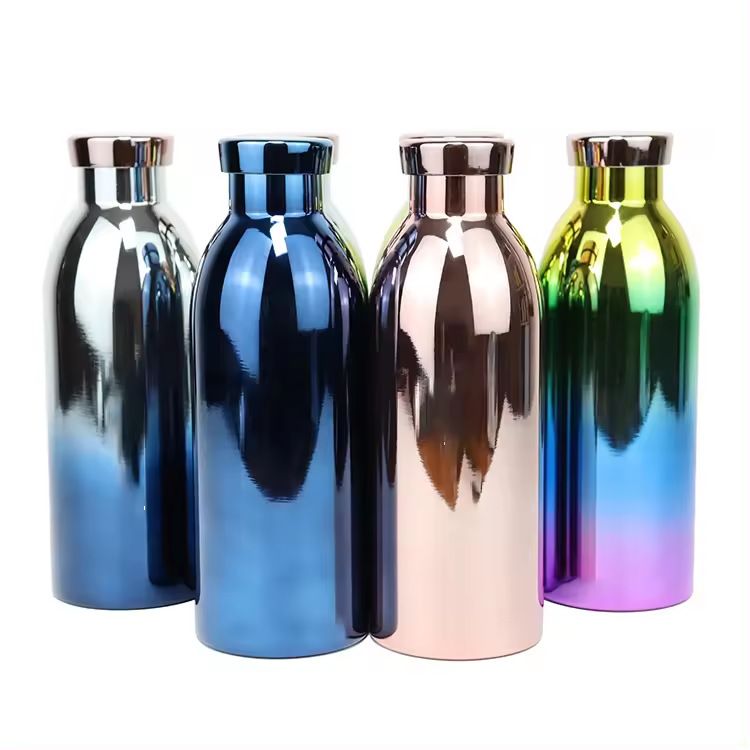 Inciso personalizzato mantiene acciaio inossidabile a vaccino a vaccino a vaccino a vaccino a freddo 304 Piccola bocca stretta con tappo a vite e senza maniglia Bottiglia d'acqua del pallone Termos 250 ml ~ 500 ml Alpino