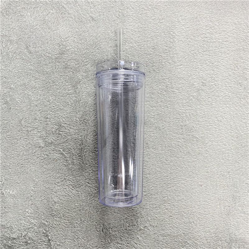 custom personalised double wall bpa free plastic wide mouth straw lid tumbler DIY skin coffee/juice mug 500ml ~ 1000ml White 4.jpg