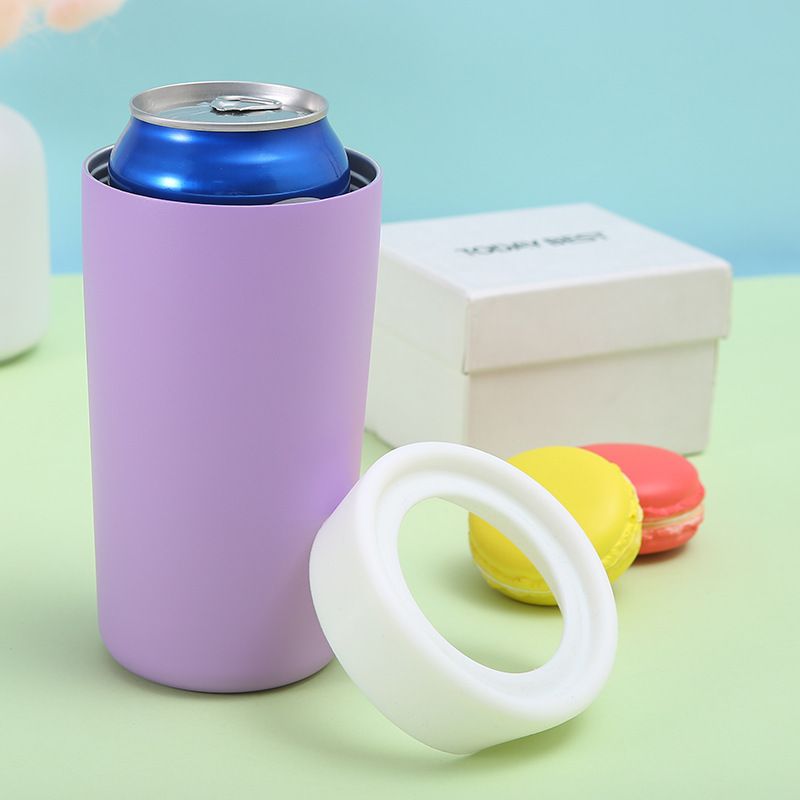 Stainless Steel (18/8Pro) Stainless steel can cooler with portable lids Wide 250ml ~500ml Custom-make 4.jpg
