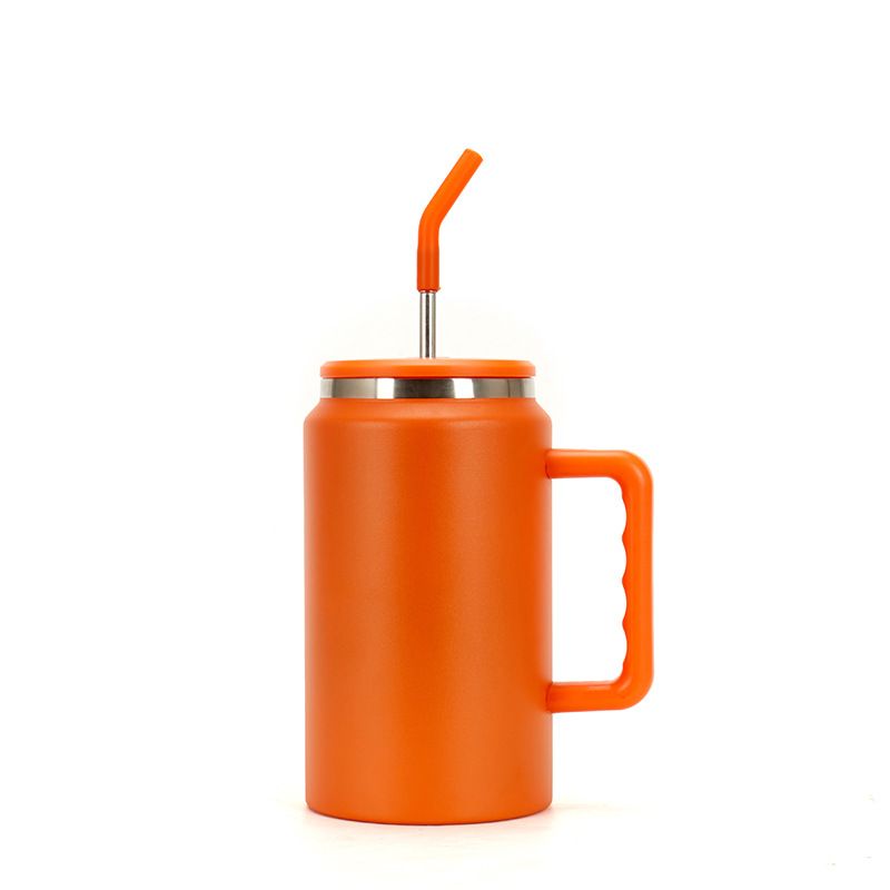 Stainless Steel (18/8Pro) 50oz stainless steel water tumbler mug outdoor with straw Wide