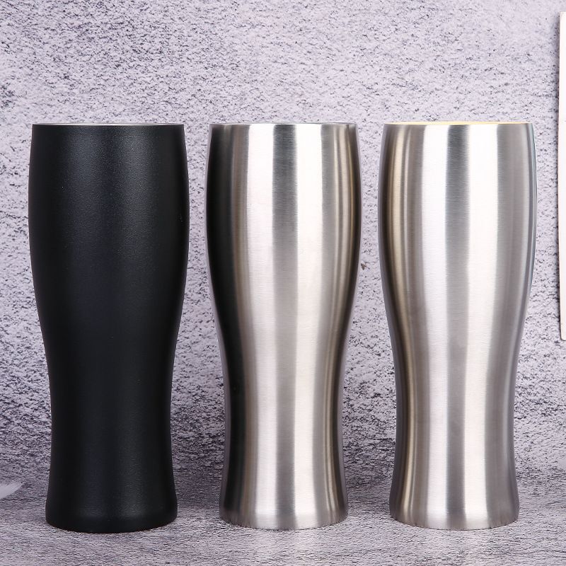 Edelstahl (18/8pro) 2024 neuer Eisbier Tumbler für die Hotelbar breit 250 ml ~ 500 ml Karnation