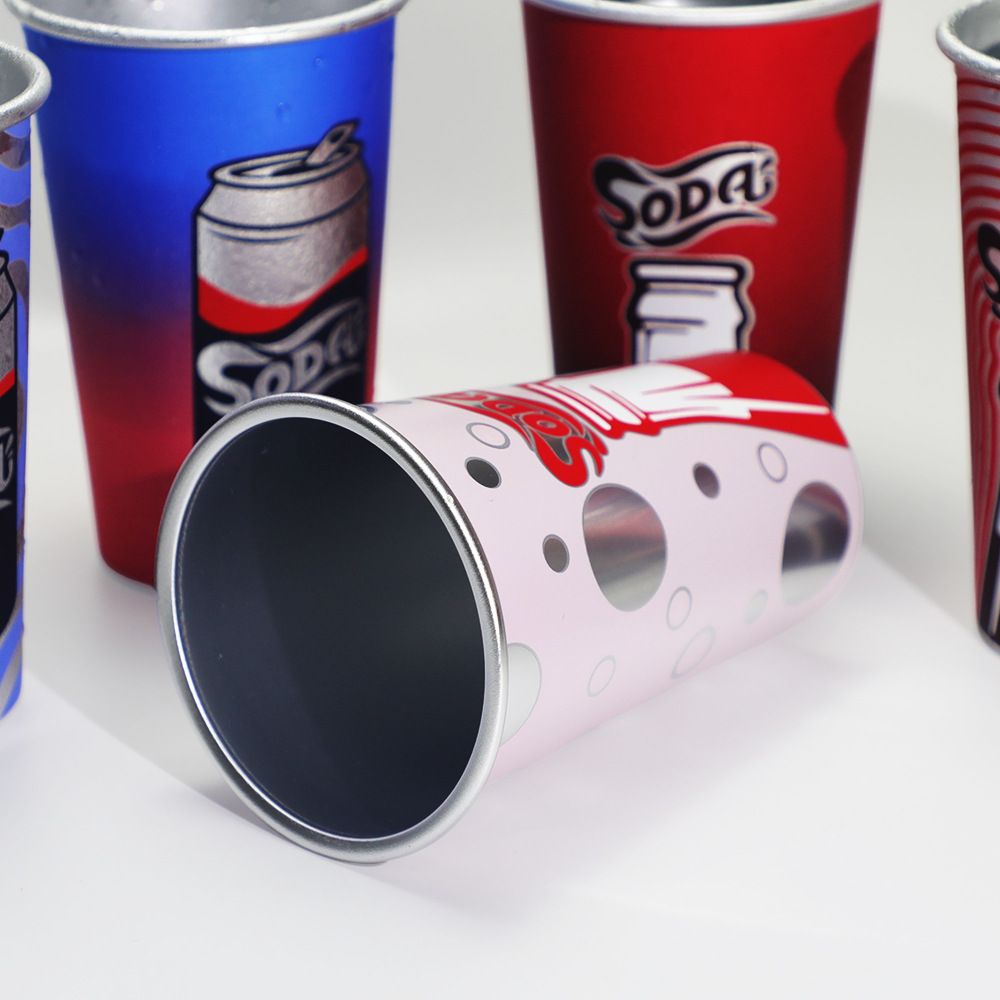 Tasse à bière en aluminium à couleur changeante de qualité alimentaire, personnalisée, 250ml ~ 500ml, acier