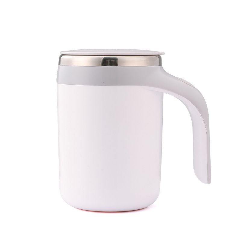 Tasse à café sus 304 entièrement automatique, rechargeable et fonctionnant sur piles, 250ml ~ 500ml, blanc