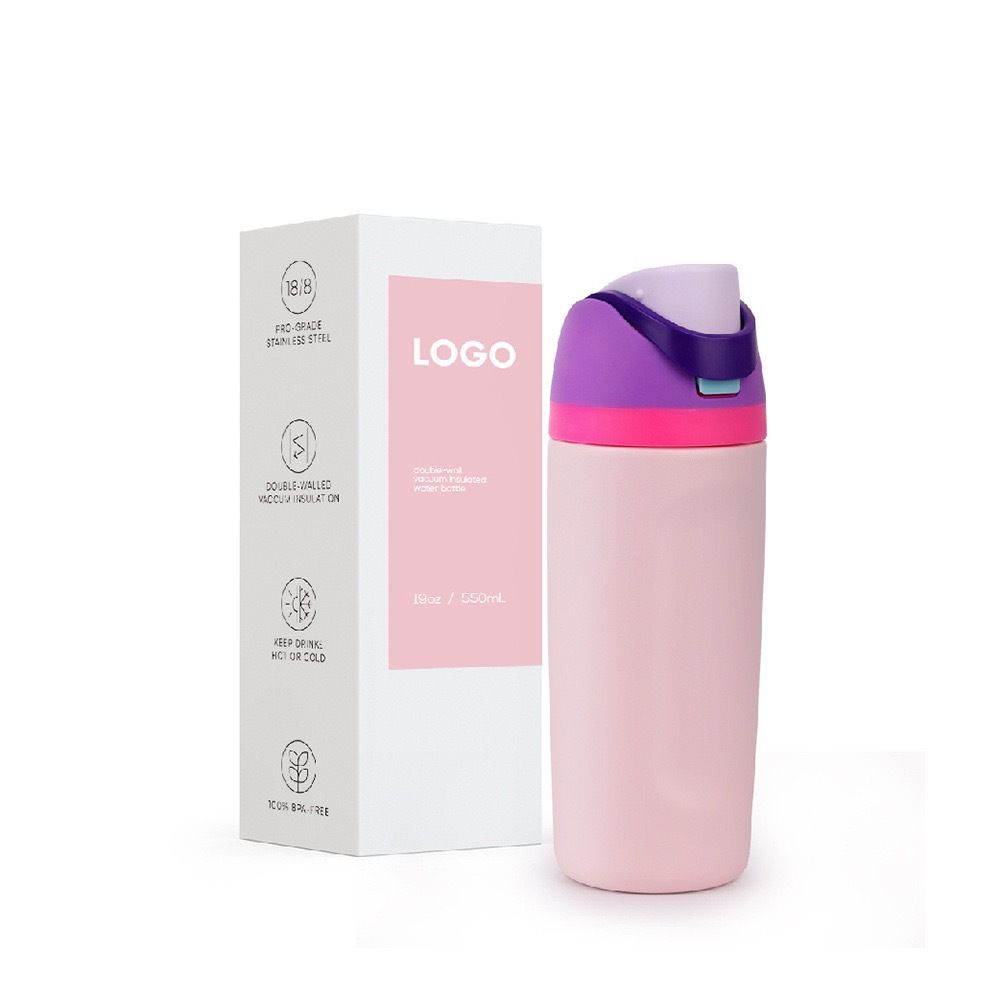 Wholesale double wall 304 stainless steel insualted water bottle with strip for sport,fitness