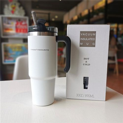 Stainless Steel (18/8Pro) Vacuum Insulated Stainless Steel Tumbler With Handle Wide