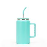 Stainless Steel (18/8Pro) 50oz stainless steel water tumbler mug outdoor with straw Wide 1000ml ~ 2000ml Pineapple