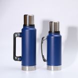 Edelstahl (18/8Pro) 2024 Neuarrand -Water -Stahl -Wasserspeicher Weit 1000 ml ~ 2000 ml Seegras