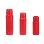 Edelstahl (18/8pro) 2024 Neue Obstfarben Outdoor -Sportwasserflasche mit einem Deckelbecher breit 250 ml ~ 500 ml Karnation