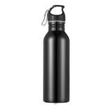 Wholesale single wall stainless steel sport water bottle with hanging buckle 500ml ~ 1000ml Steel