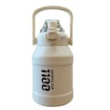 Bulk wholesale large capacity stainless steel fitness vacuum insulated outdoor camping sport water bottle 1000ml ~ 2000ml White