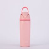 Wholesale double wall 304 stainless steel insualted water bottle with strip for sport,fitness 250ml ~500ml White