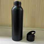 Aluminum Narrow Mouth Portable handle sport water bottle lightweight 500ml ~ 1000ml Black