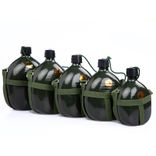 Camouflage militaire en aluminium Grande capacité Outdooor Foldage d'eau Sport Bouche étroite de 1000 ml ~ 2000 ml de vert