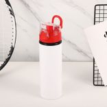 Aluminium breites Mund -Sport -Wasserflasche für Reisen im Freien & Trip 500 ml ~ 1000 ml Weiß
