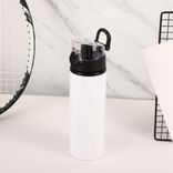 Aluminium breites Mund -Sport -Wasserflasche für Reisen im Freien & Trip 500 ml ~ 1000 ml Weiß