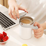 Tasse à café sus 304 entièrement automatique, rechargeable et fonctionnant sur piles, 250ml ~ 500ml, blanc